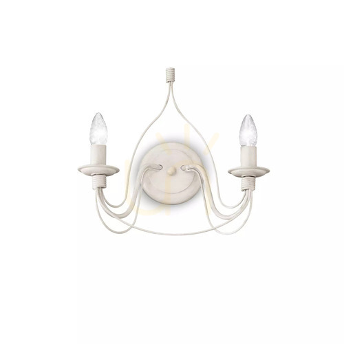 Kontrollera Vägglampa Ideallux CORTE AP2 Bianco vit 2xE14 028460
