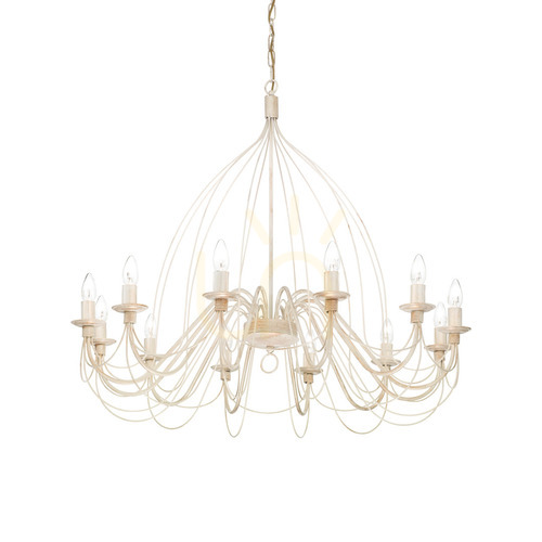 Kontrollera Taklampa Ideallux Corte SP12 Bianco vit 12-ljus 95 cm 097664