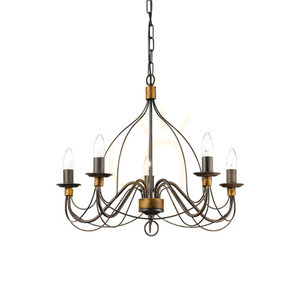 Taklampa Ideallux Corte SP5 Ruggine rostfärgad metall 64 cm 057187 small 0