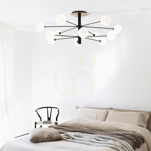 Kontrollera Plafond Ideallux Cosmopolitan PL10 svart 124 cm 273693