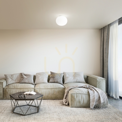 Kontrollera Plafond Ideallux COTTON PL1 D30 vit 297743