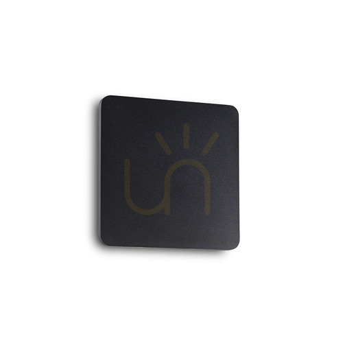 Kontrollera Vägglampa Ideallux Cover AP D15 Square Nero svart LED 9,5W 195766