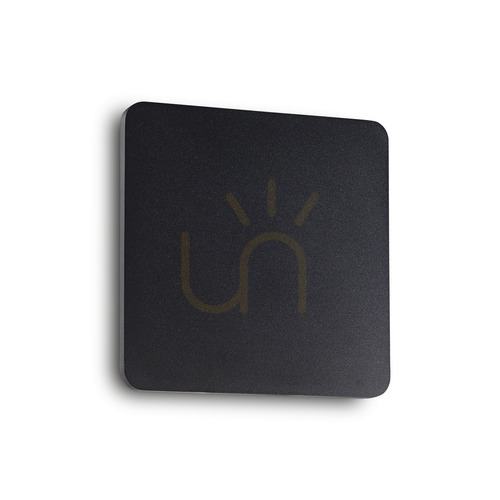 Kontrollera Vägglampa Ideallux Cover AP D20 Square svart LED 11W 195773