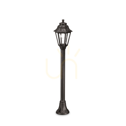 Kontrollera Utomhus stående lampa Ideallux DAFNE PT1 Nero svart 110 cm E27 101514