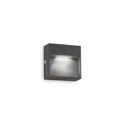 Kontrollera Vägglampa utomhus Ideallux DEDRA antracit LED 10 cm 316871