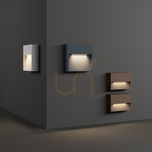 Kontrollera Vägglampa utomhus Ideallux DEDRA brun aluminium LED 328621