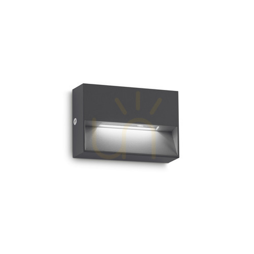 Kontrollera Utomhus vägglampa Ideallux Dedra AP Small antracit LED 328645