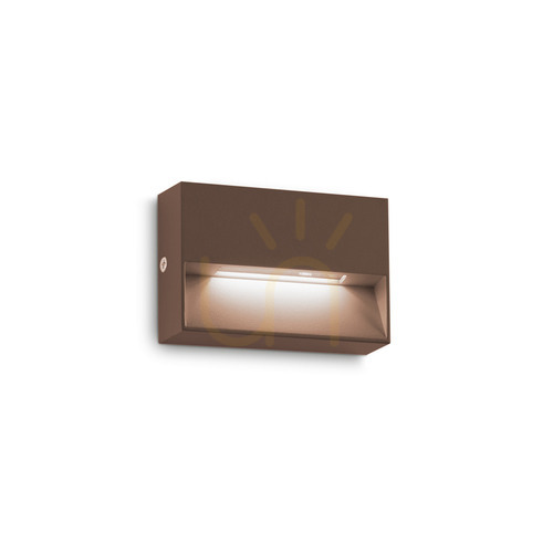 Kontrollera Utomhus vägglampa Ideallux Dedra AP Small Coffee brun LED 316895