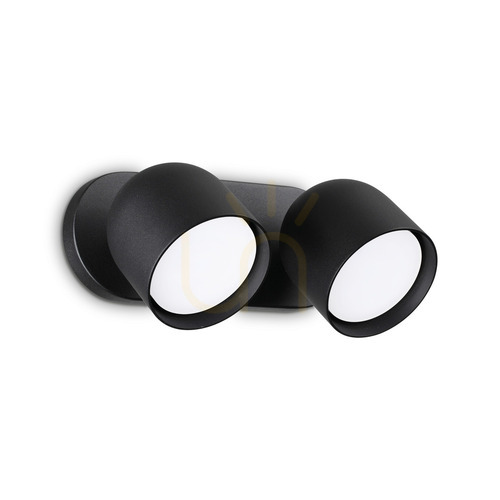 Kontrollera Vägglampa Ideallux DODO AP2 NERO svart 327938