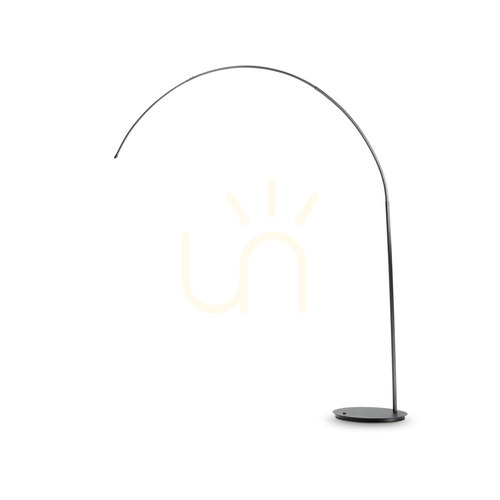 Kontrollera Stående lampa Ideallux Dorsale svart metall 228 cm 286679