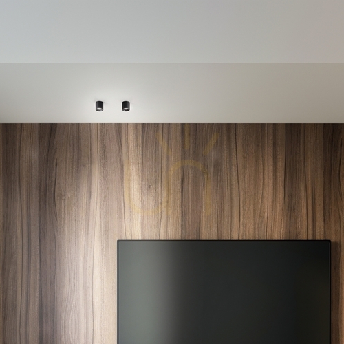 Kontrollera Plafond Ideallux Nitro svart LED 4W 3000K 299402