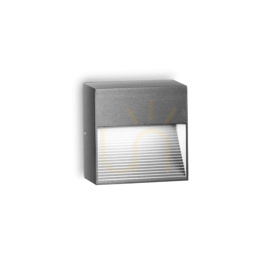 Utsikt Vägglampa utomhus Ideallux DOWN AP1 antracit aluminium G9 122045 Vägglampa utomhus Ideallux DOWN AP1 antracit aluminium G9 122045
