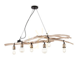 Taklampa Ideallux Driftwood SP6 trä 140 cm 180922 small 0