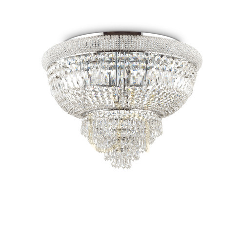 Kontrollera Plafond Ideallux Dubai PL24 krom kristall 78 cm 243566