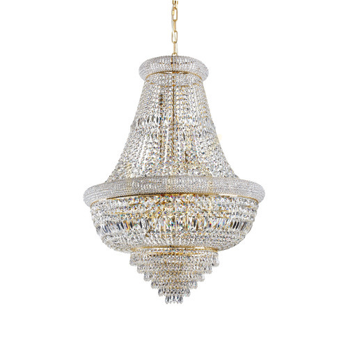 Kontrollera Pendellampa Ideallux Dubai SP24 mässing kristall Ø80 cm 243528