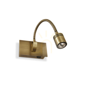 Vägglampa Ideallux DYNAMO 121352 champagne mässing LED 3,5W small 0