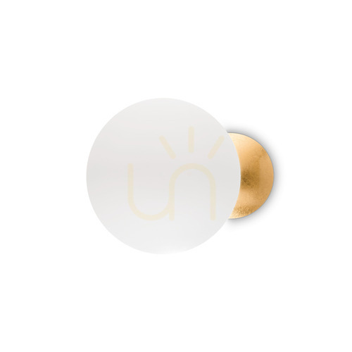 Kontrollera Vägglampa Ideallux Eclissi AP Small guld 30 cm LED 11W 259048