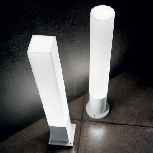 Kontrollera Utomhuslampa Ideallux EDO Outdoor PT1 Round vit 80 cm 135755