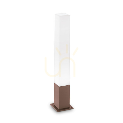 Kontrollera Utomhusstående lampa Ideallux EDO Outdoor PT1 Square brun 79 cm 213088