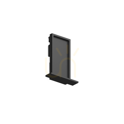 Kontrollera Ändstycke infälld trim Ideallux EGO svart aluminium 320519