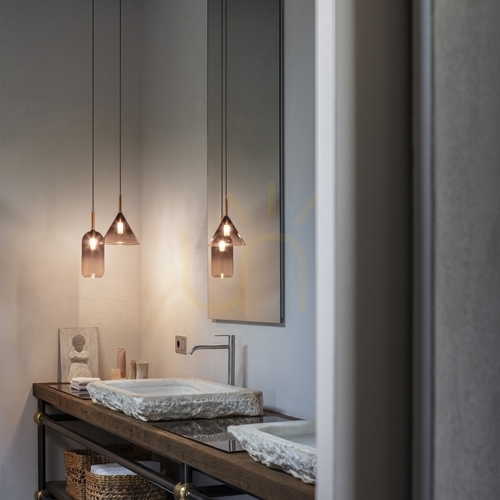Kontrollera Pendellampa Ideallux EMPIRE SP1 CONO krom glas 20 cm 309798