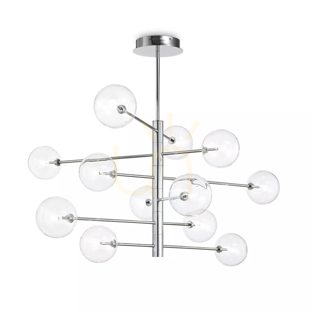 Förhandsvisning Pendellampa Ideallux Equinoxe SP12 mässing 128 cm 200125 Pendellampa Ideallux Equinoxe SP12 mässing 128 cm 200125