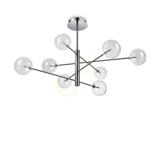 Kontrollera Taklampa Ideallux Equinoxe SP8 krom 275178