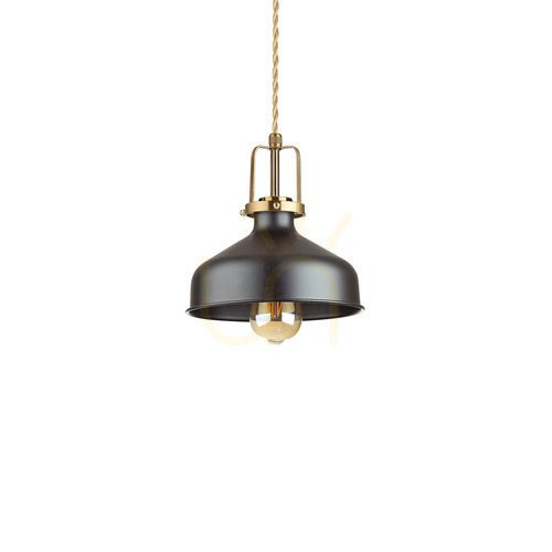Kontrollera Pendellampa Ideallux ERIS svart metall Ø21 cm E27 249056