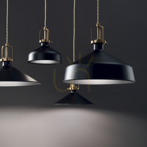 Kontrollera Pendellampa Ideallux ERIS SP1 svart metall Ø29 cm 249070