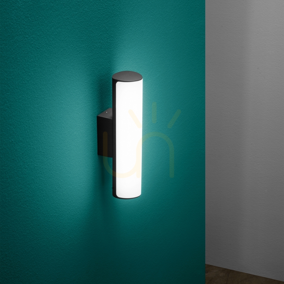 Utsikt Vägglampa utomhus Ideallux Etere antracit LED 4000K 30 cm 172408 Vägglampa utomhus Ideallux Etere antracit LED 4000K 30 cm 172408