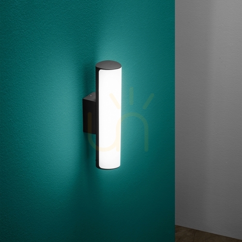 Kontrollera Utomhus vägglampa Ideallux Etere AP Nero svart LED 3000K 322193
