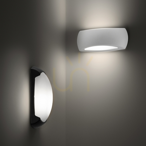 Kontrollera Utomhusvägglampa Ideallux Felix vit 30 cm E27 123776
