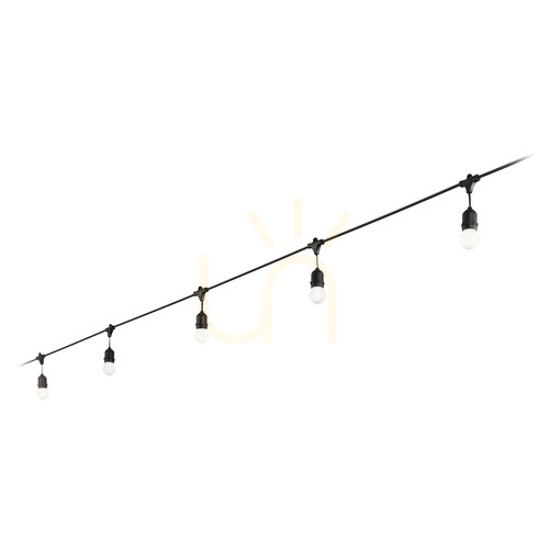 Kontrollera Ljusslinga Ideallux Fiesta svart 5xE27 404 cm 159836