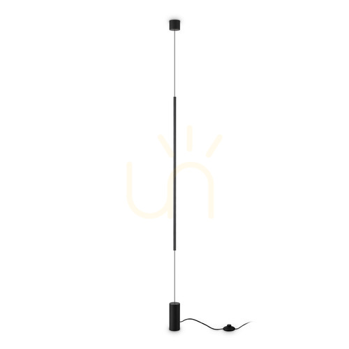 Kontrollera Vägglampa Ideallux Essence svart LED 3000K 301068