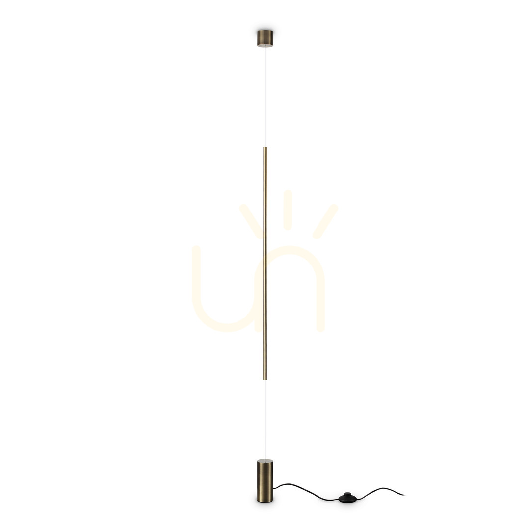 Kontrollera Vägglampa Ideallux Essence FILO PT ottone mässing LED 16,5W 301075 Vägglampa Ideallux Essence FILO PT ottone mässing LED 16,5W 301075