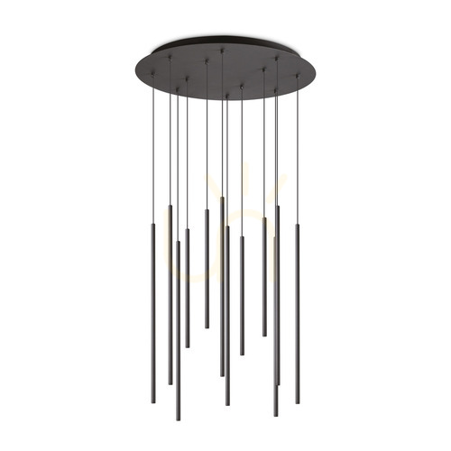 Kontrollera Pendellampa Ideallux LOOK FILO SP12 NERO svart LED 60 cm 263434
