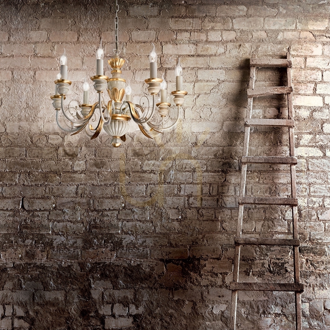 Display Taklampa Ideallux Firenze SP5 Oro guld 5-ljus 55 cm 020822 Taklampa Ideallux Firenze SP5 Oro guld 5-ljus 55 cm 020822