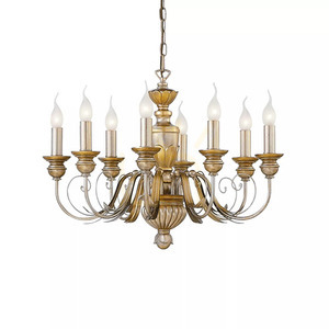 Taklampa Ideallux FIRENZE SP8 ORO guld 8-ljus 64 cm 020839 small 1