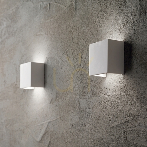 Kontrollera Vägglampa Ideallux Flash Gesso AP1 Small vit gips 214672