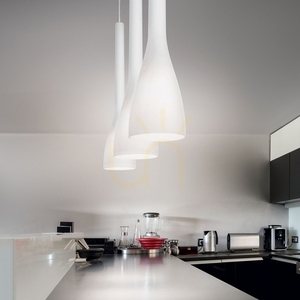Pendellampa Ideallux FLUT SP1 BIG NERO svart glas E27 035680 small 1