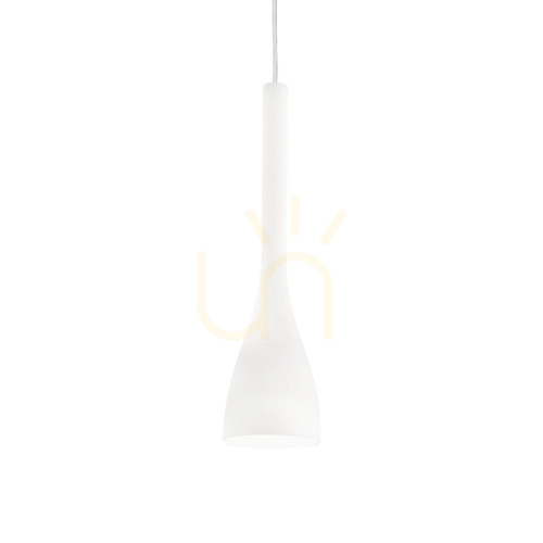 Kontrollera Pendellampa Ideallux FLUT SP1 Small vit glas E14 035697