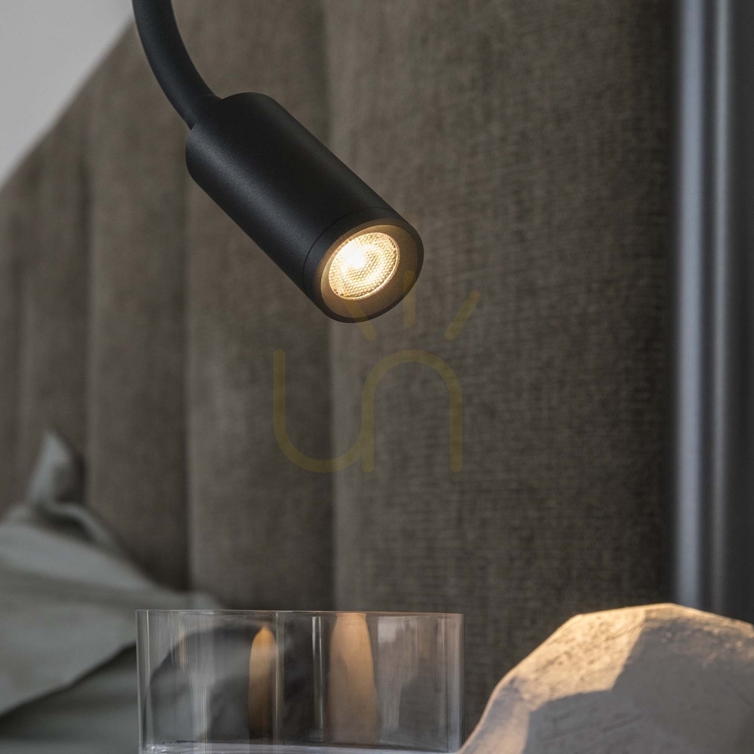 Förhandsvisning Vägglampa Ideallux Focus svart LED 3,5W flexi 203195 Vägglampa Ideallux Focus svart LED 3,5W flexi 203195