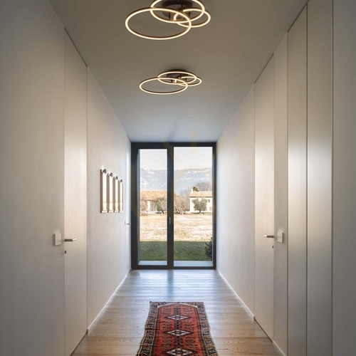 Kontrollera Plafond Ideallux FRAME CERCHIO svart LED 41W 61 cm 269825