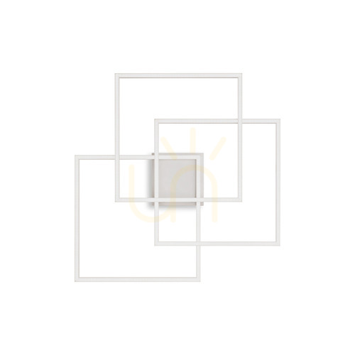 Kontrollera Plafond Ideallux Frame vit LED 33W 53,3 cm 230702