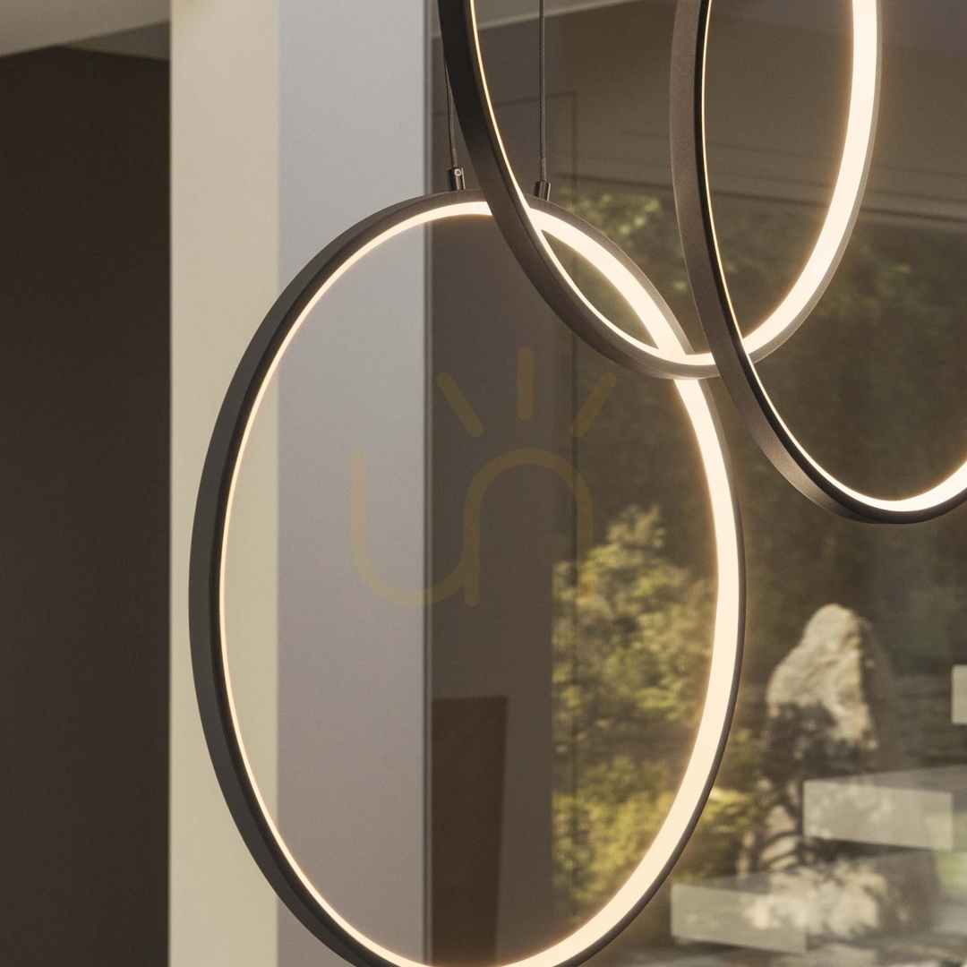 Display Pendellampa Ideallux Frame SP Cerchio Nero svart LED 68,5 cm 269337 Pendellampa Ideallux Frame SP Cerchio Nero svart LED 68,5 cm 269337