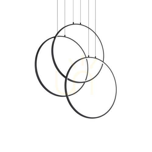 Kontrollera Pendellampa Ideallux Frame SP Cerchio Nero svart LED 68,5 cm 269337