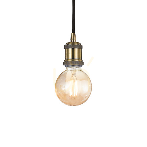 Kontrollera Pendellampa Ideallux FRIDA SP1 Brunito champagne mässing metall 122083