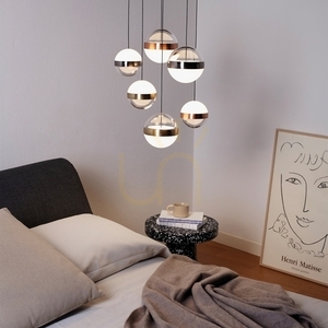 Pendellampa Ideallux GALAXY SP6 vit LED 58W 40 cm 321172 small 1