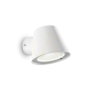 Utomhusvägglampa Ideallux GAS AP1 vit GU10 aluminium 091518 small 3