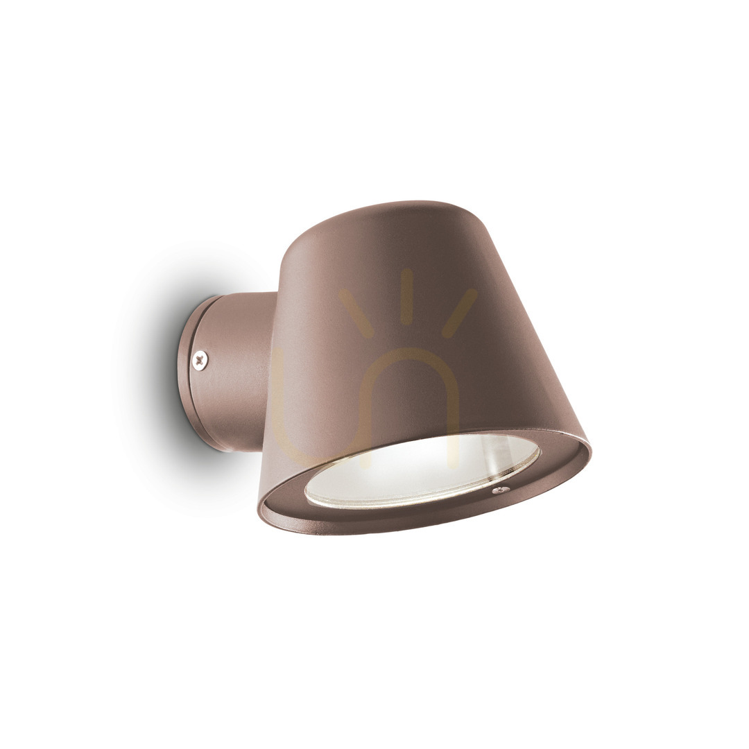 Förhandsvisning Utomhusvägglampa Ideallux GAS AP1 Coffee brun GU10 213095 Utomhusvägglampa Ideallux GAS AP1 Coffee brun GU10 213095